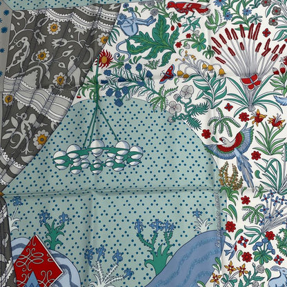 Hermes Carre 90 Le Premier Chant Song Of Beginnings Scarf Multicolor With Box