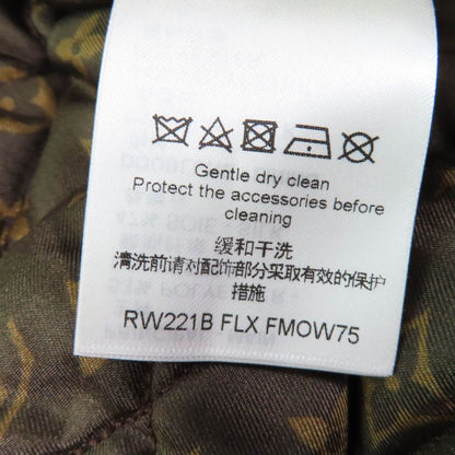 Louis Vuitton 22SS Silk Monogram Bishop Sleeve Bomber Jacket Black 36 Hanger