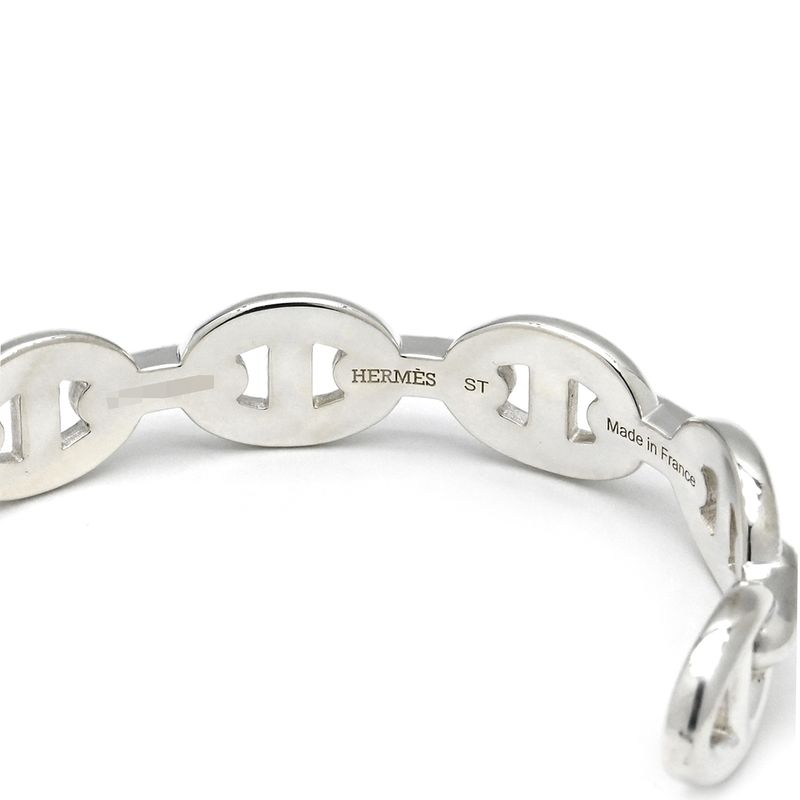 Hermes Bangle Chaine D'ancre Ancienne 925 Silver St Sv925 Ag925