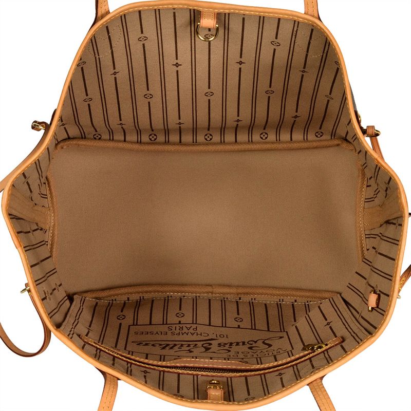 Louis Vuitton Neverfull MM Tote Bag Monogram Canvas M40156 Beige Ca4171