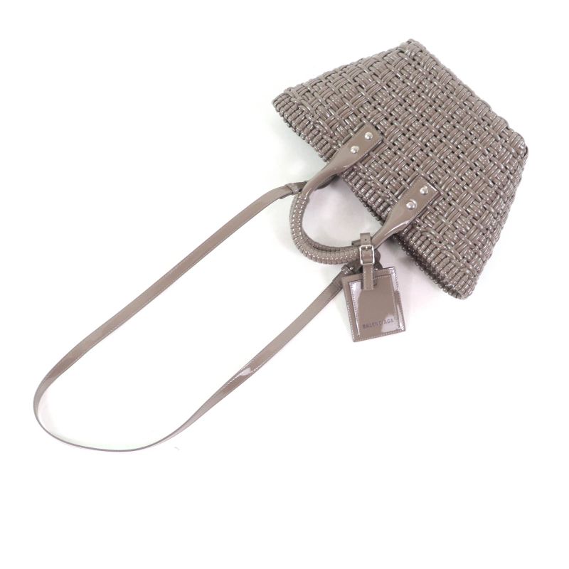 Balenciaga 671342 Bistro XS 2-way Basket Bag With Shoulder Grayish Storage With