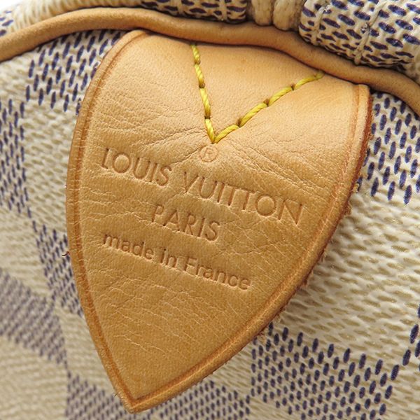 Louis Vuitton Handbag Speedy 30 Damier Azure Canvas Damier Azure Gold Hardware