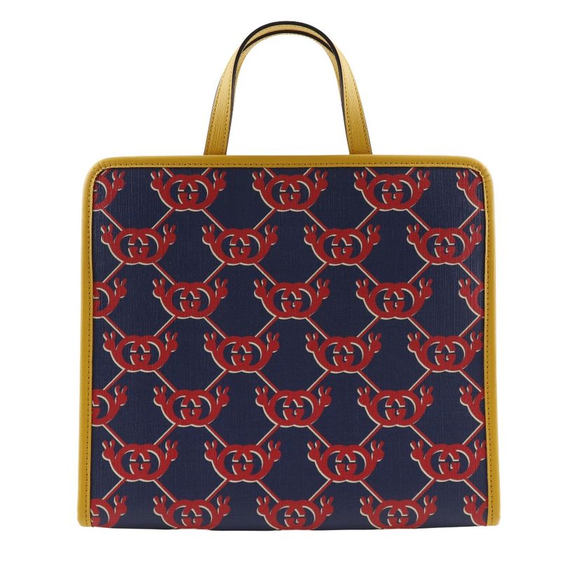 Gucci Snail Children Interlocking G Tote Bag 605614 PVC Navy Blue/red Ladies