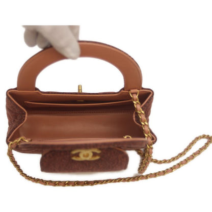 Chanel As4416 Pink Denim Mini Shopping 2WAY Mini Hand Shoulder Bag Pink Women