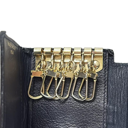 Celine Key Case - Dark Navy And Light Brown 6 Hooks Leather