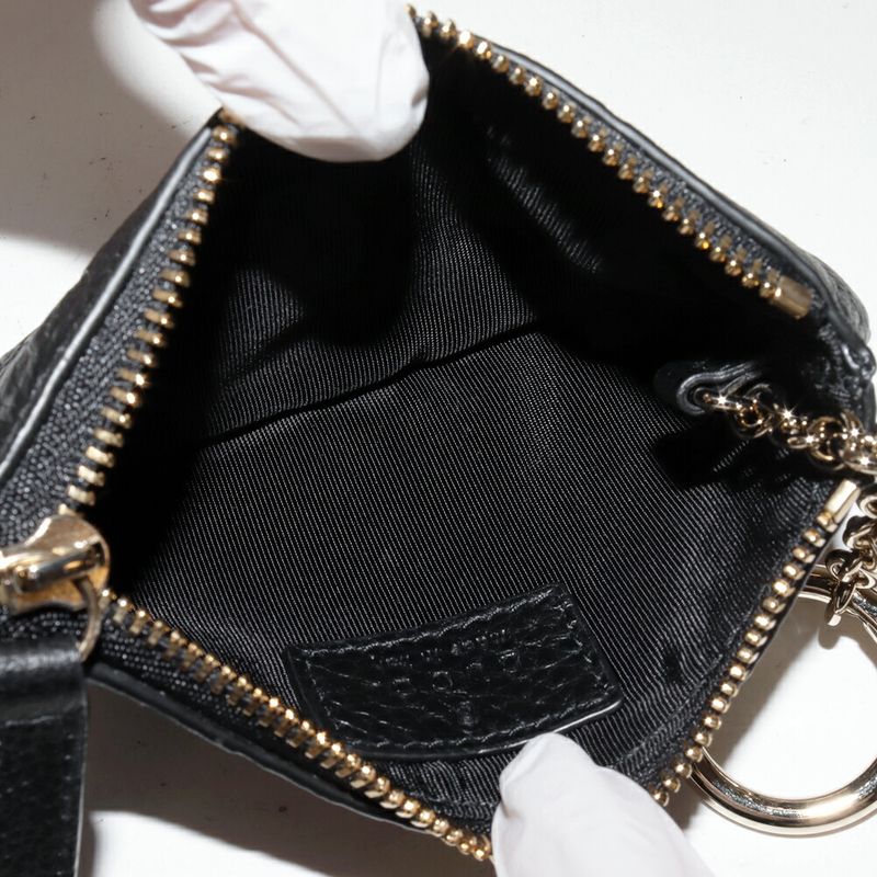 Gucci Coin Case Key Case GG Emblem Key Pouch GG Grain Leather Black 815891