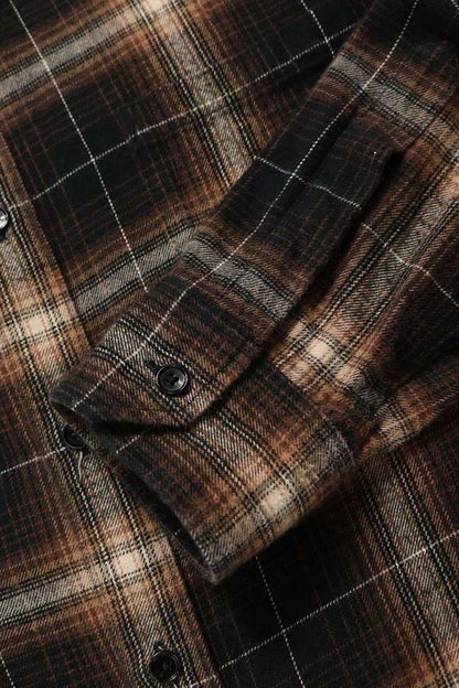 Celine 2c486821s Oversized Checked Long Sleeve Shirt Men's 38