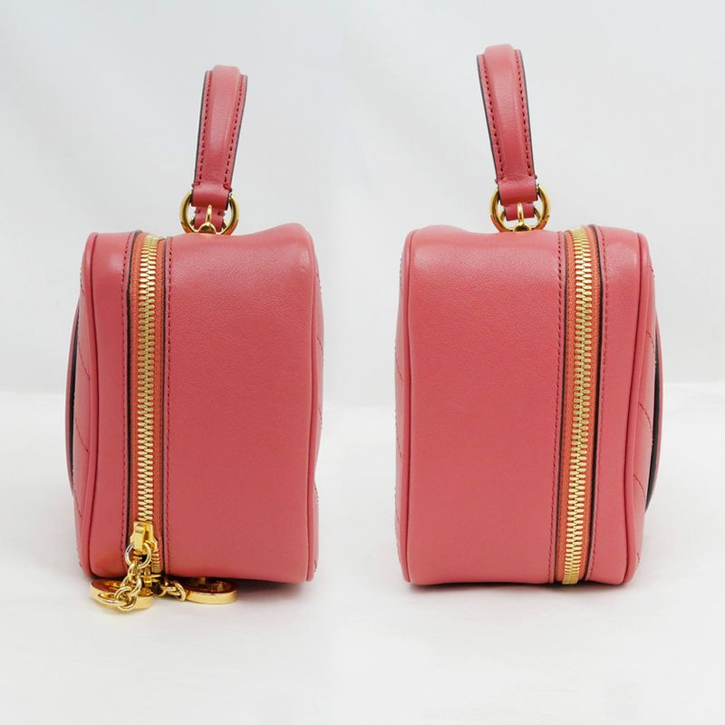 Gucci Blondie 2WAY Top Handle Bag Pink 744434 Leather Shoulder - Women's