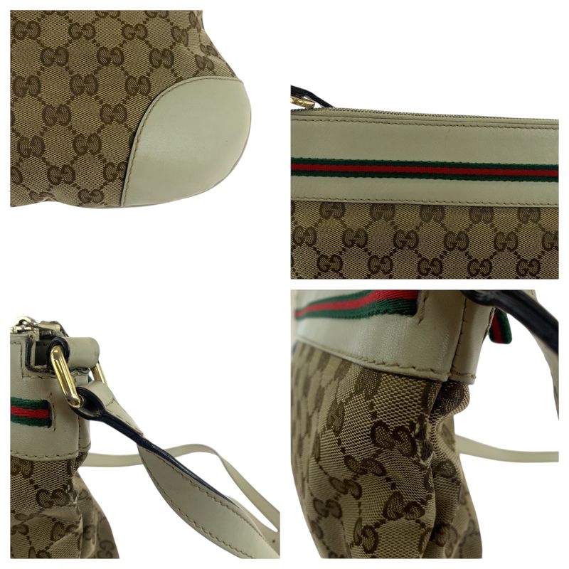 Gucci Sherry Line Mayfair Beige Ivory Gold Hardware GG Canvas 257065 Shoulder