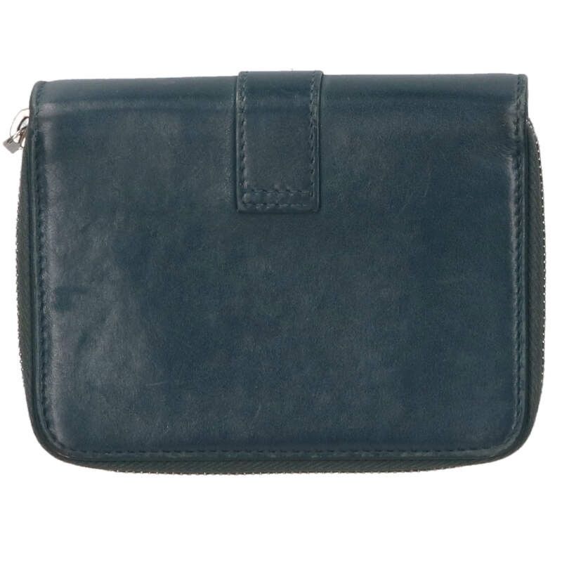 Saint Laurent Paris 532867 Monogram Logo Compact Zip Wallet Purse Women