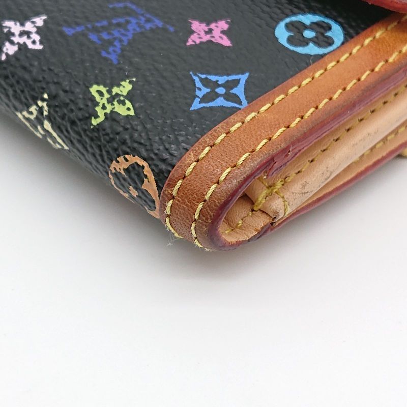 Louis Vuitton Multicolor Folded Wallet Porte Monet Vieux Carte Cles Di Black