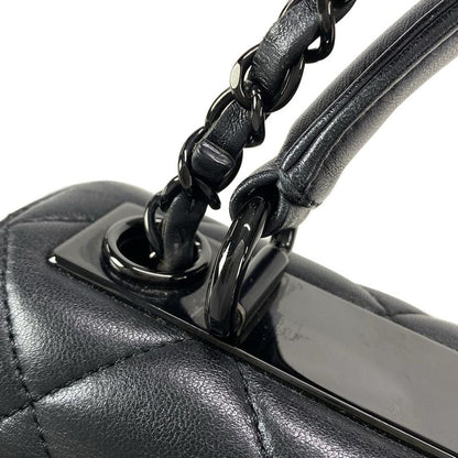 Chanel Handbag Trendy Cc/small Top Handle Flap Bag A92236 Black Lambskin