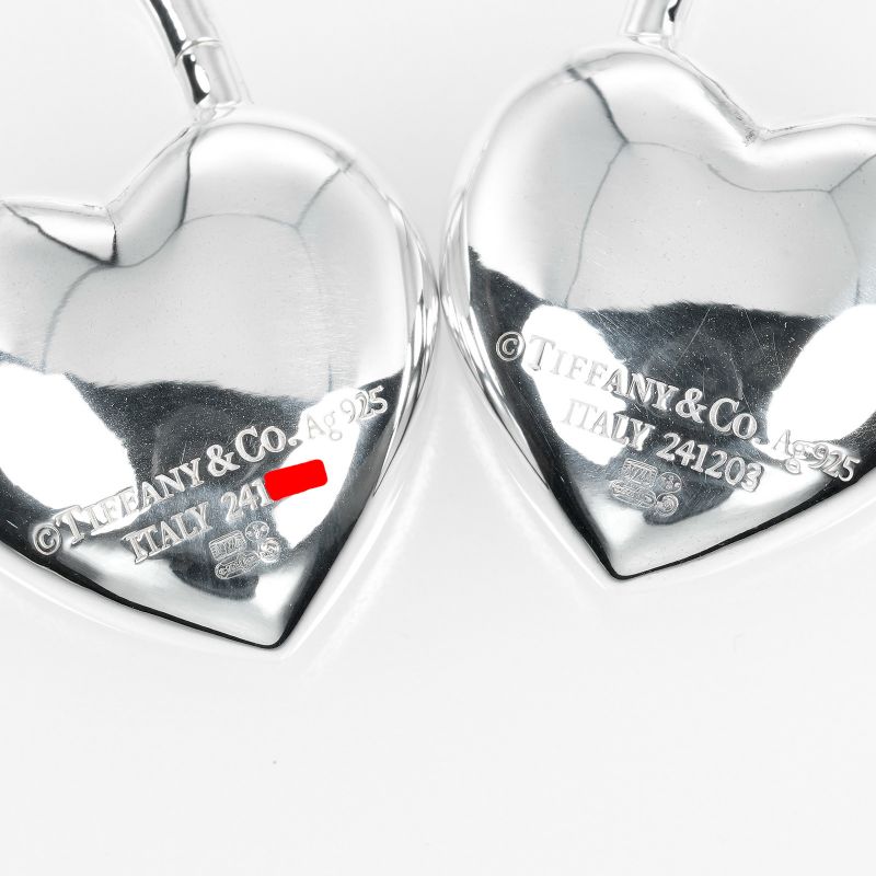 Tiffany & Co Return To Tiffany & Co Full Heart 925 Silver Ladies 22g Earrings