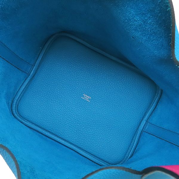 Hermes Handbag Picotin Lock MM Eclat Taurillon Clemence Swift Blue Frida and