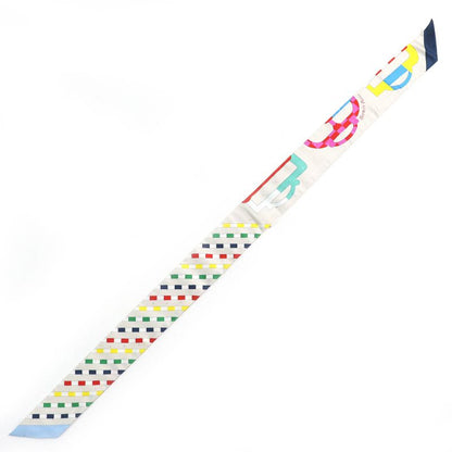 Hermes Bovclerie Moderne Modern Buckle 100% Silk Cles / Blue/ Rouge Scarf With