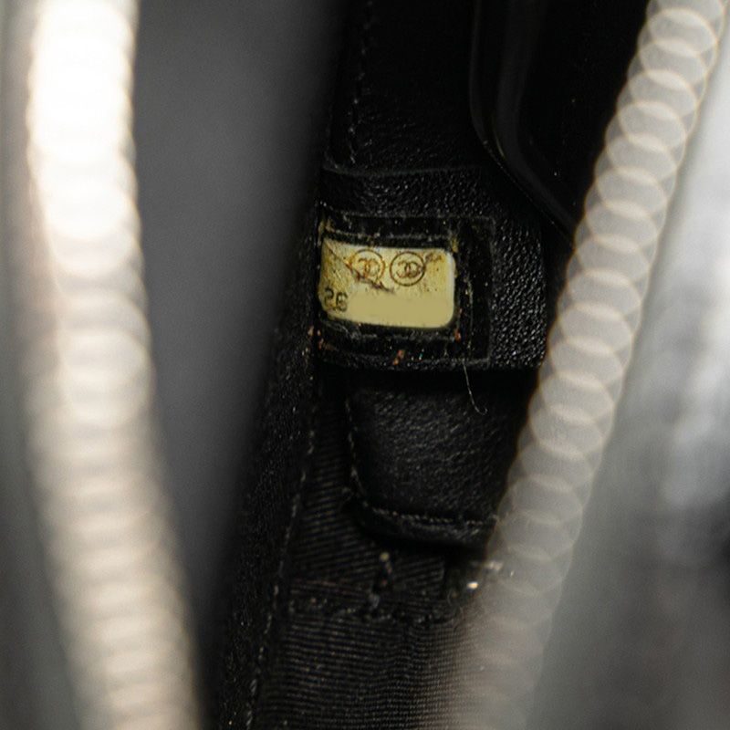 Chanel Coco Mark Chain Shoulder Bag Handbag 2WAY Black Enamel Ladies Chanel