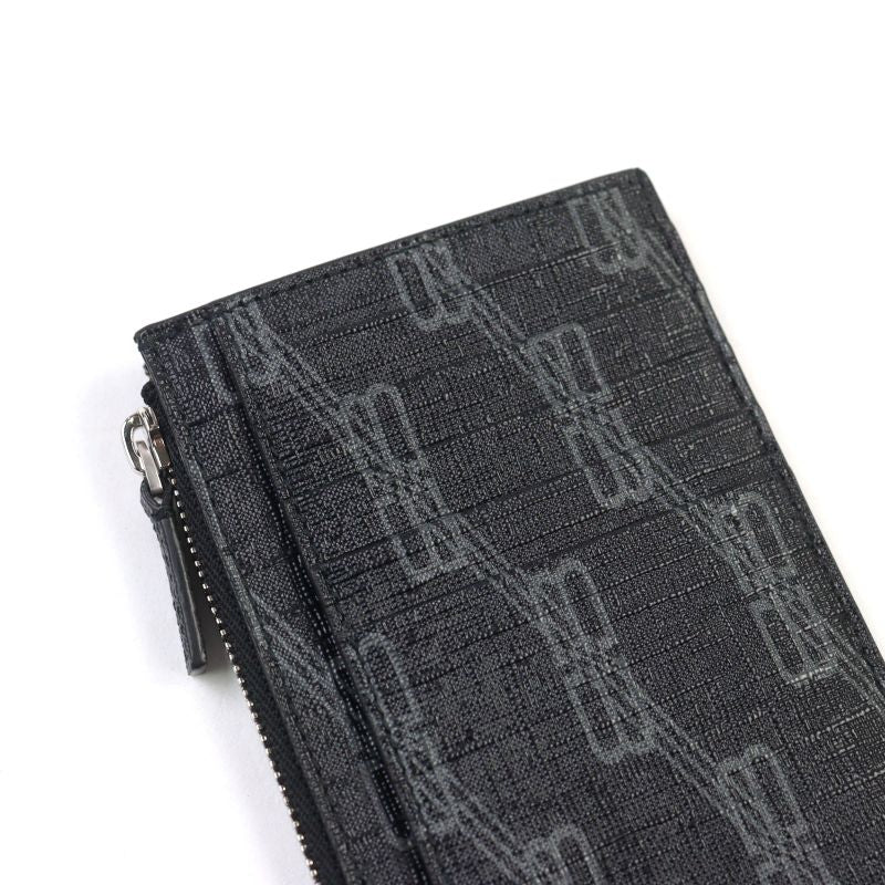 Balenciaga 640535 CASH Leather Bbmonogram Logo Print Fragment Case Card Holder