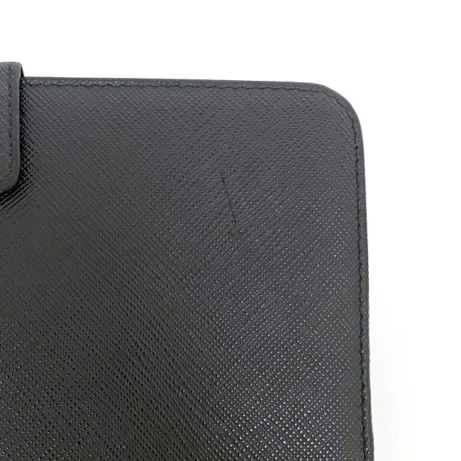 Prada Round Zipper Long Wallet Black NERO 2m1411 Wallet