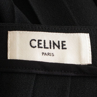 Celine 20SS Acetate Rayon Pleated Skirt 2j144865c Black 40