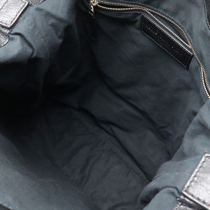 Balenciaga Tote Bag 2WAY Shoulder Bag Leather Black With Silver Hardware 298978