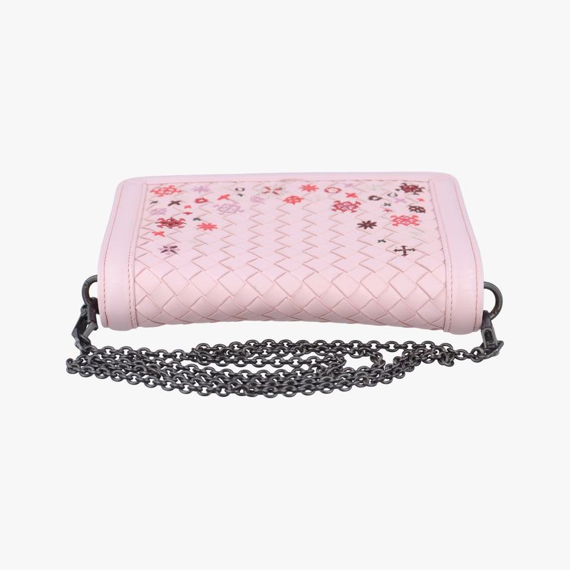 Bottega Veneta Intrecciato Nappa Meadow Flower Mini Pink And Multicolor