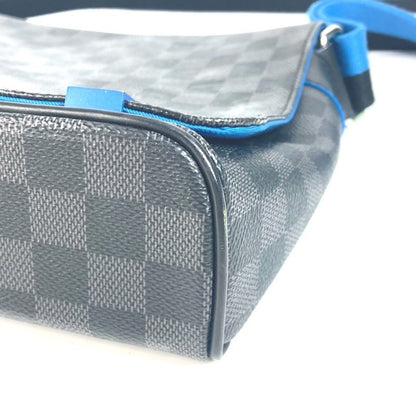 Louis Vuitton Shoulder Bag District PM N42420 Damier Graphite Canvas Black