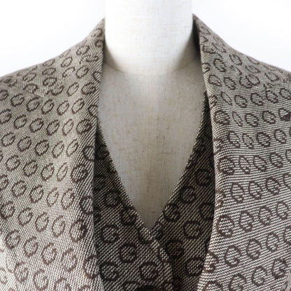 Gucci 652629 649337 100% Wool Logo Patterned Vest And Jacket 2-piece Ensemble