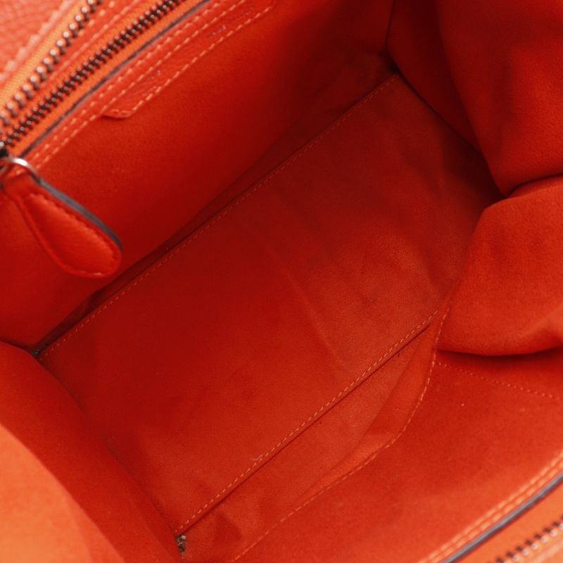 Celine Luggage Micro Shopper Leather Red Ladies Handbag