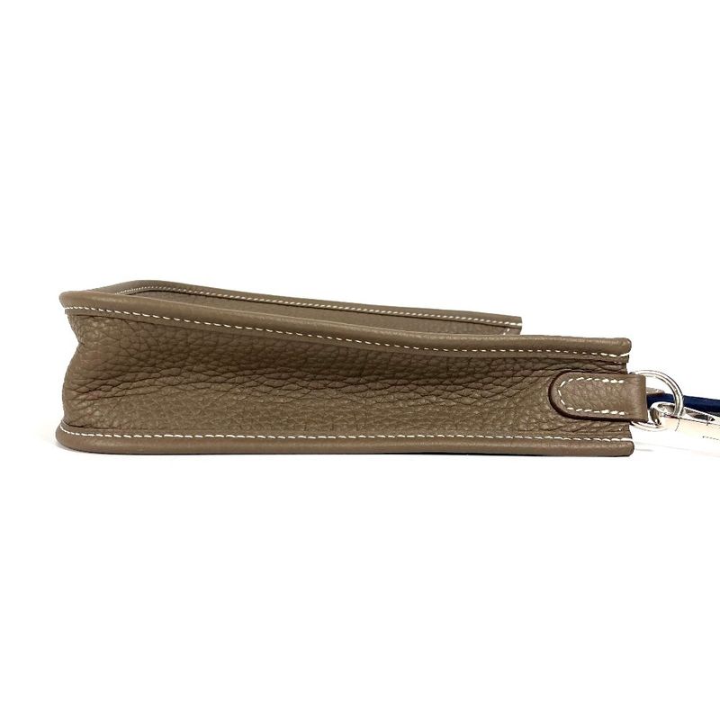 Hermes Shoulder Bag Evelyn TPM Amazon Long Taurillon Clemence Etoupes Grayish