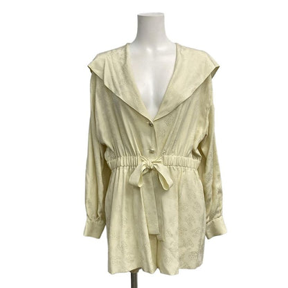 Chanel Long Sleeve Shirt Blouse Size 40 M Women's P74771 Ivory 2023/coco