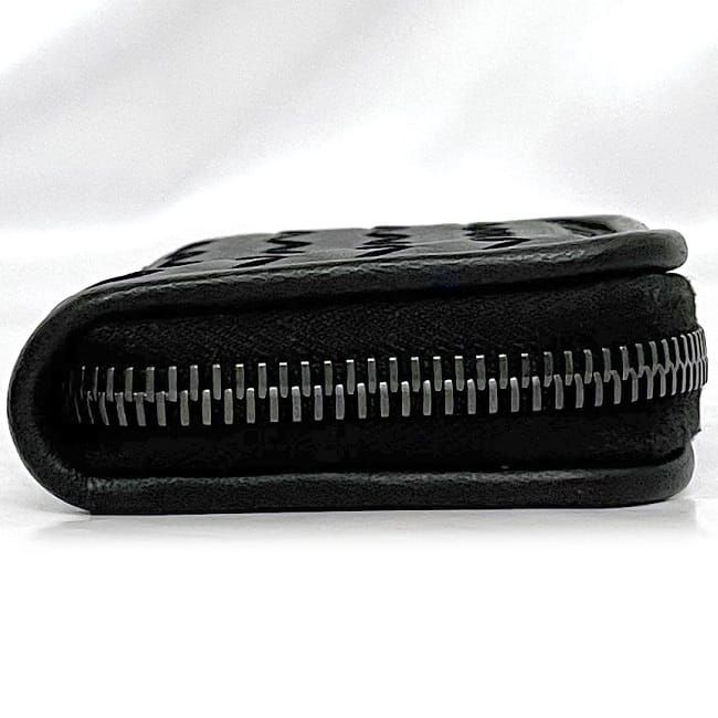 Bottega Veneta Coin Case Black Intrecciato Coin Purse Excellent Condition