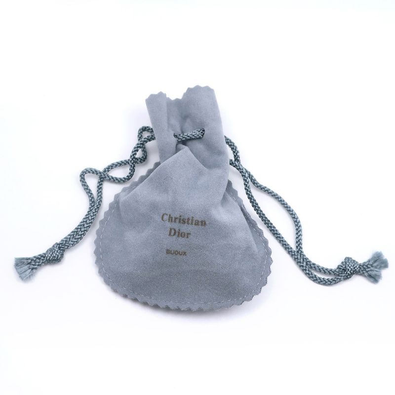 [dior] Christian Dior CD Logo Gold Plated And Rhinestone Ladies 12.5g Necklace