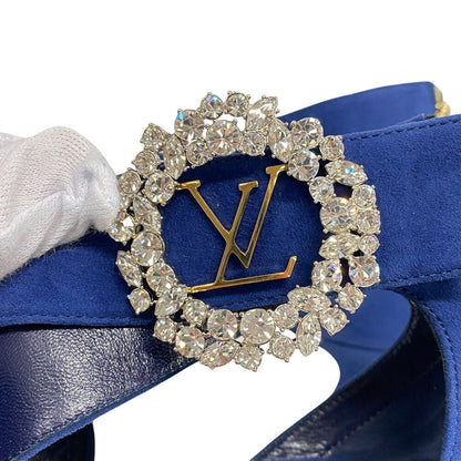 Louis Vuitton Louis Vuitton 22.5 19 Year Bijou Sandals Blue Ladies