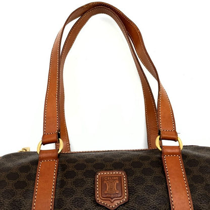 Celine M95 Handbag Tote Mini Boston Macadam PVC Leather Brown Ladies Men