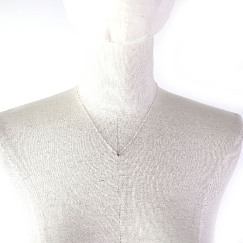 Tiffany & Co Color By The Yard Elsa Peretti Ag925 1P Aquamarine Necklace