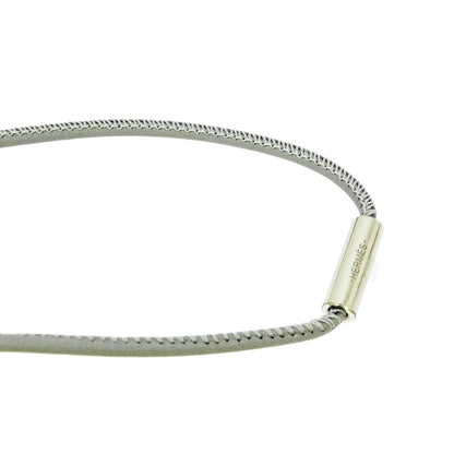 Hermes Necklace H Equipe Buffalo Horn Pink Gray Yellow Pendant