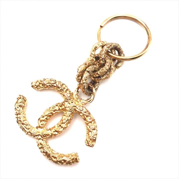 Chanel CC Logo Lava Magma Gold Key Holder Key