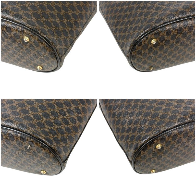 Celine Mini Tote Bag Black Macadam Pvcleather Bucket Shape Bucket