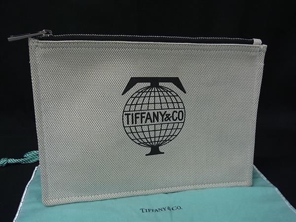 Tiffany & Co Tiffany & Co Canvas Pouch Multi-case Small Bag Ladies Beige