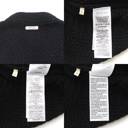 Gucci Detachable Sleeve Cable Knit S BK 680968 Wool 2WAY Women's
