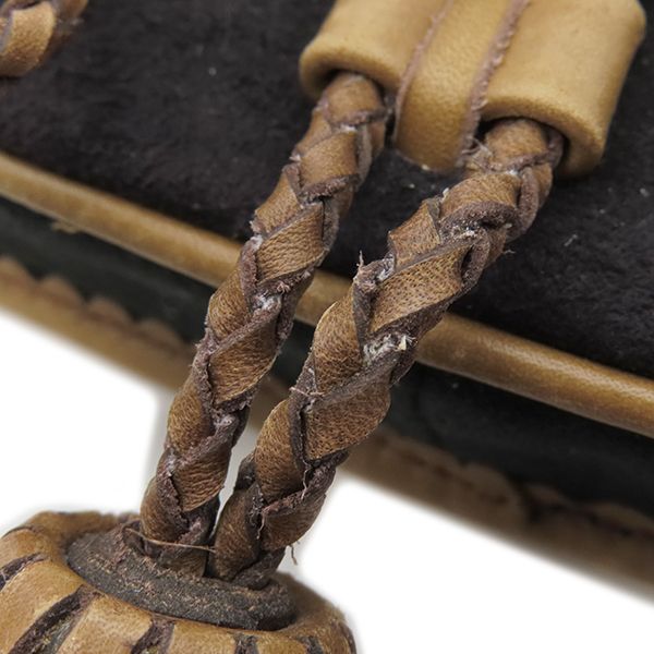 Loewe Waist Bag Belt Bag Suede Black and Brown Gold Hardware Body Bag Pouch