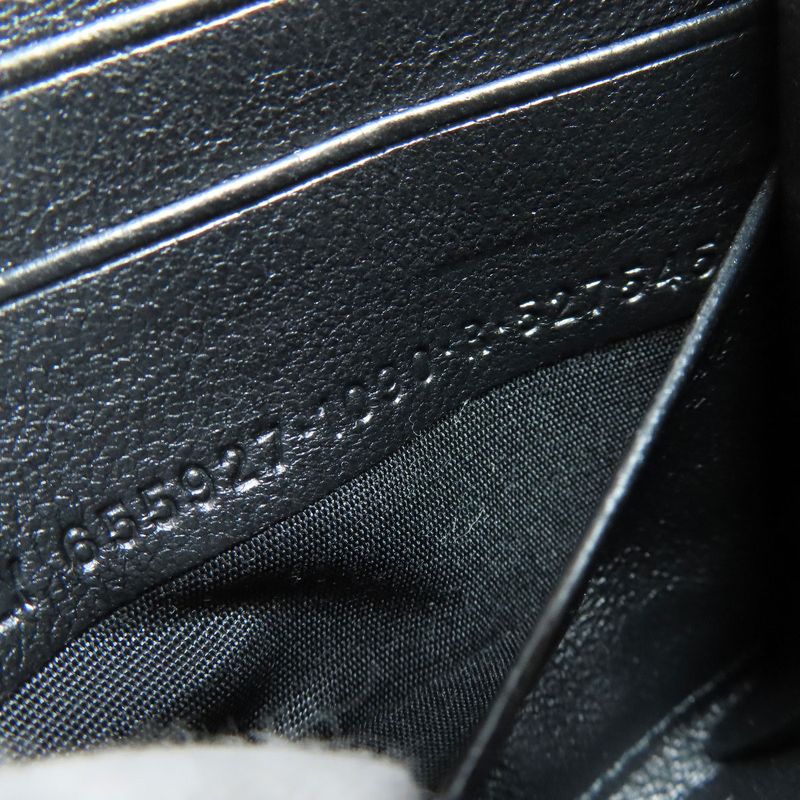 Balenciaga 655927 Round Zipper Long Wallet With Coin Purse Calf Women