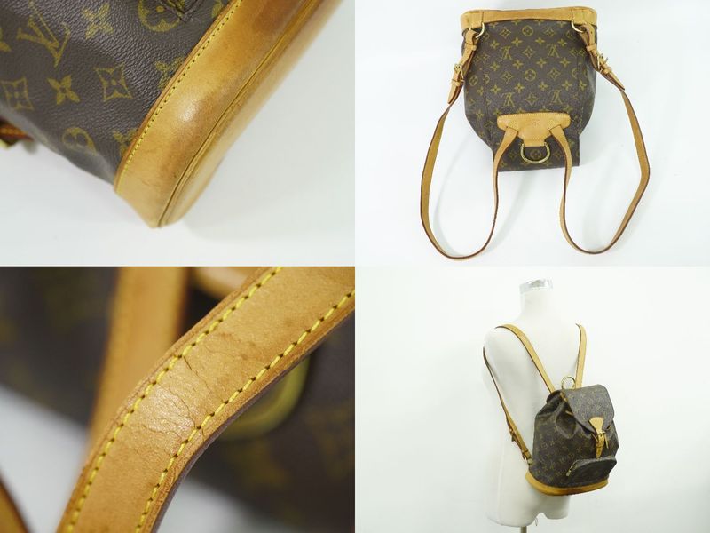 Authentic Louis Vuitton LV Montsouris MM Backpack Sac Backpack Monogram Brown