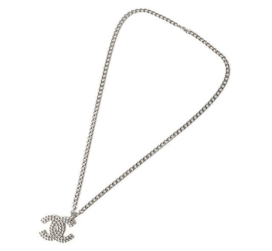 Chanel Necklace Pendant Bracelet Men's Women's Silver Perforated