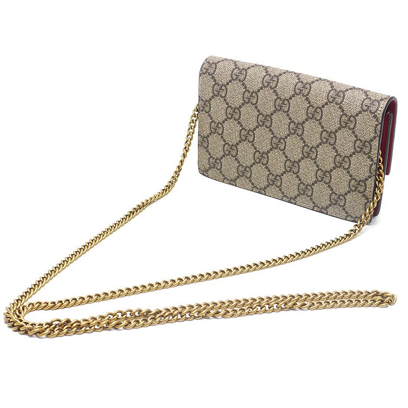 Gucci Chain Shoulder Bag 481292 GG Supreme *stone Removed