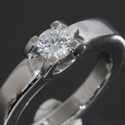 Cartier C De Solitaire Ring Diamond 0.23 CT No 7 Pt950 Hakoho GIA E1533