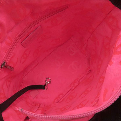 Chanel Tote Bag Cambon Line Medium Leather Enamel Black Silver Hardware Black