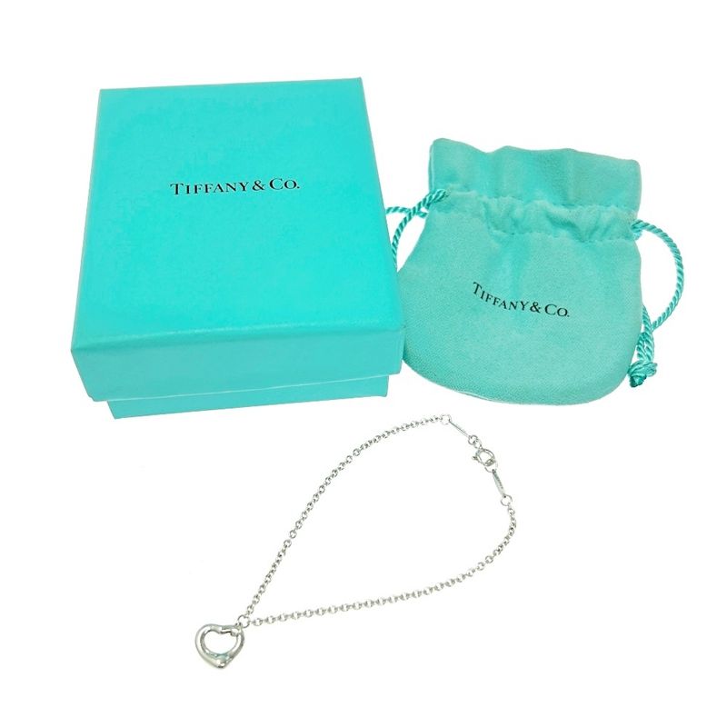 Tiffany & Co Silver Elsa Peretti Open Heart Bracelet 2.6g 925 Engraved 459174