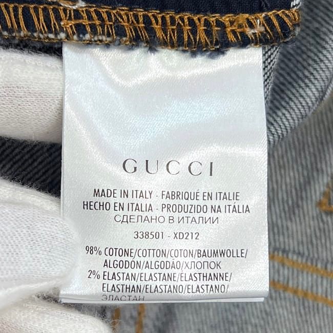 Gucci Denim Pants Navy Blue 338501 Excellent Condition 40 Denim Preowned