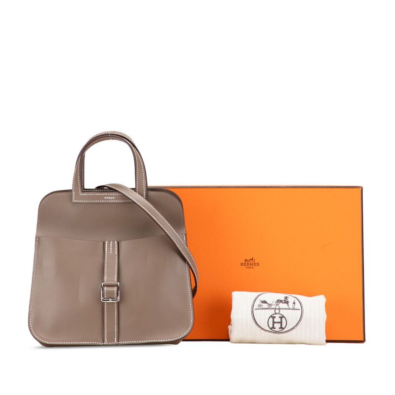 Hermes Arsan Mini Handbag Shoulder Bag 2WAY Etoupes Swift Women Hermes